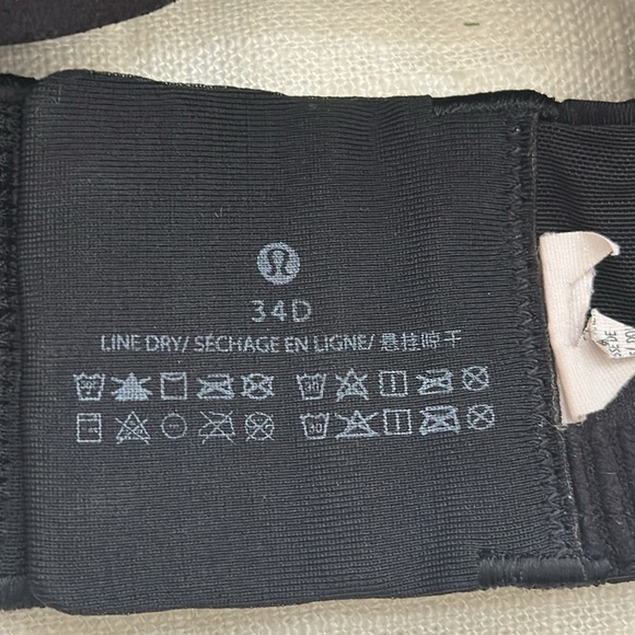 lululemon Energy Bra High Support Sz 34 D black - Picture 8 of 9